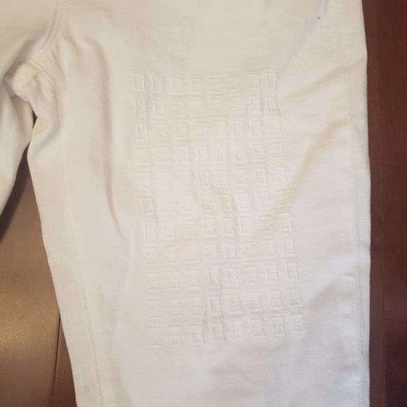 J Brand White Aidan Eyelet Boyfriend Cut Jeans Sz 27 - Picture 5 of 11